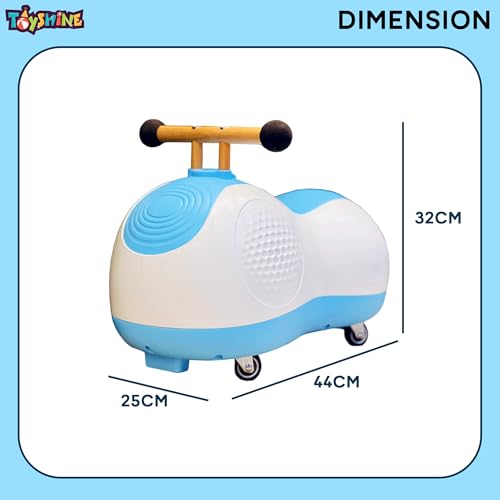 Image of Toyshine Peanut Twist Car for Kids 4 Wheel Ride-On Scooter | No Assembly Required, Easy to Carry | Ideal Gift for Boys & Girls 123 Year - Blue