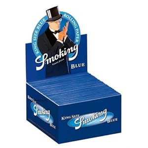 Smoking BLUE 1 doos Slim King Size Papers 50 x 33 vellen blauw lang papier origineel
