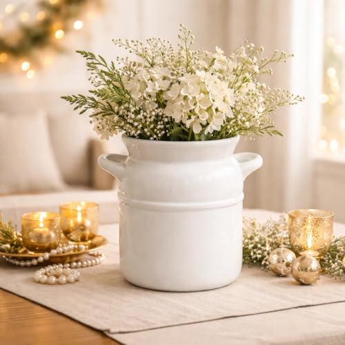 Image of SPHINX Decorative Ceramic Vase, Flower Vase, Pampas Grass Vase, Ceramic vase for Living Room,Ceramic vases for Home Decoration Glossy Finish 6 inch-Handi