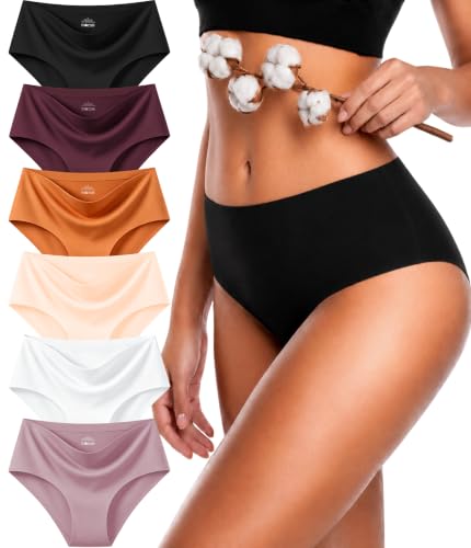Image of UNDER THE SEA Cotton Underwear Womens Breathable Mid Rise Panties 6 Pack
