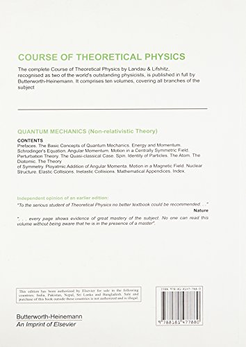 Image of Quantum Mechanics - Nonrelitavistic Theory: Course Of Theoretical Physics - Vol. 3