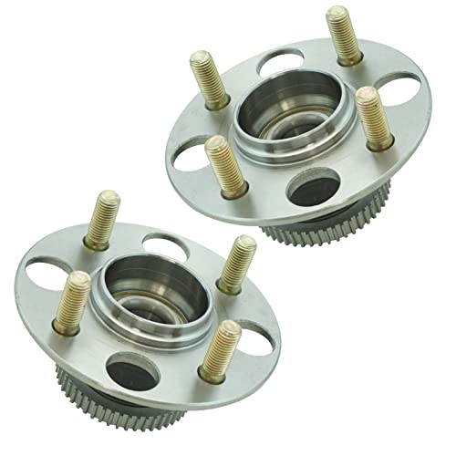 Image of TRQ 2 Piece Rear Wheel Bearing & Hub Assembly Set Compatible with 2000-2006 Honda Insight