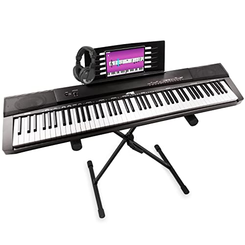 MAX KB6 Clavier électronique pour musicien confirmé avec casque audio et stand, Piano numérique 88 touches, Touches semi… - Les Beatles, Paul McCartney, John Lennon, RIngo Starr, George Harrison MAX KB6 Clavier électronique pour musicien confirmé avec casque audio et stand, Piano numérique 88 touches, Touches semi…
