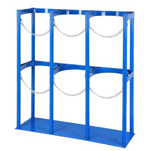 Generic 40L Gas Cylinder Holder Stand Oxygen Storage Rack Organizer (Triple Compartment)