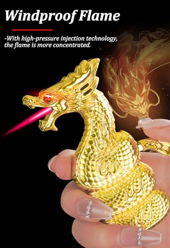 Encendedor Dragon Torch con diseño de dragón, a prueba de viento miniatura 2