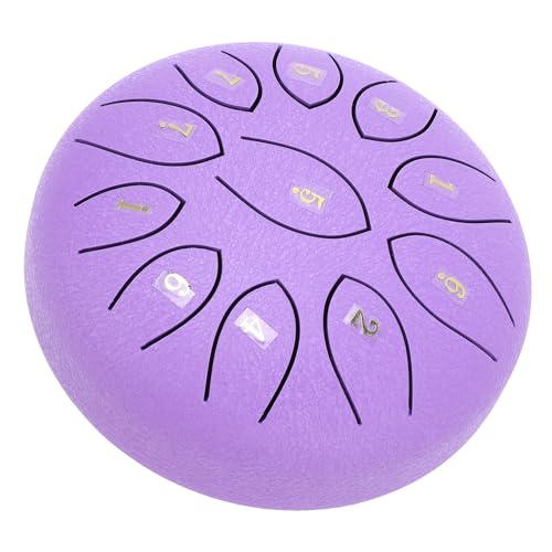 Tambor de lengüeta de acero 6 pulgadas, 11 tonos, morado miniatura 5