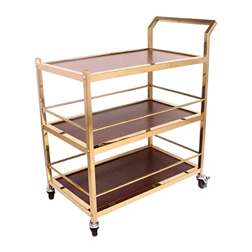 Carrito de entrega de alimentos para hotel y restaurante, carrito de pasteles de doble capa, carrito de almacenamiento para el hogar, carrito de té