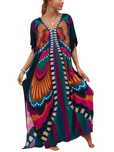 Kaftan Dresses for Women Plus Size Bathing Suit Cover up Caftan Maxi Beach Dresses