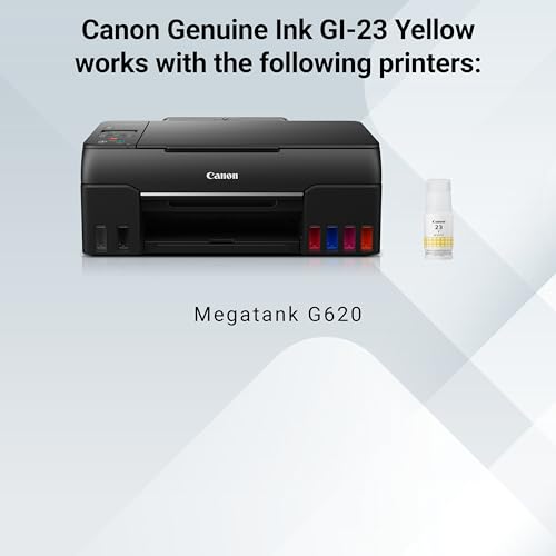 Image of Canon GI-23 Genuine Yellow Ink Bottle, Compatible with Megatank G620 Printers
