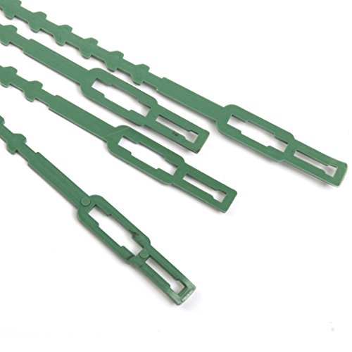 Generic 30Pcs 16. 5Cm Plastic Cable Ties Gardening Clips Plant Ties Green