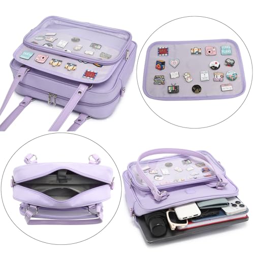 Image of Oxford Ita Bag Crossbody Shoulder Bag Satchel Messenger Backpack Multi-Purpose Pins Display