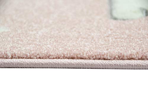 CARPETIA Tapijt kinderkamer meisjes kindertapijt Lama eenhoorn roze maat 160x230 cm - Afbeelding 6