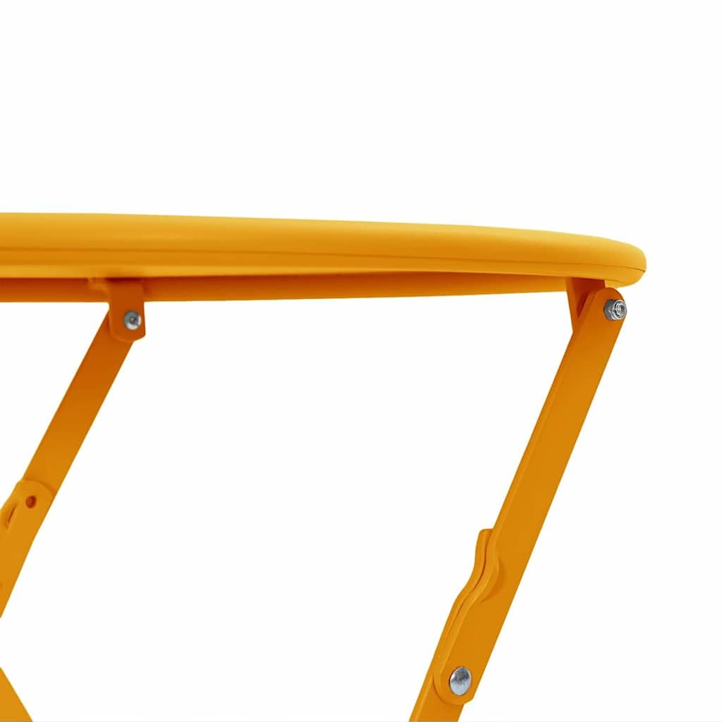 vidaXL Tavolo da bistrot Senape Ø 50 x 71 cm, Tavolo Bistro Rotondo, Moderno, Pieghevole per Giardino e terrazza, salvaspazio e Pratico per Esterni