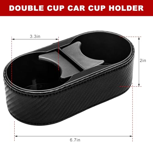 Portavasos para carro con doble soporte y organizador miniatura 2