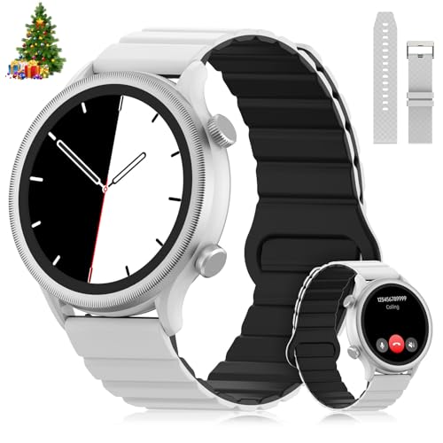 Smartwatch, Wireless FreshFun 2024 Smartwatch Pulsera Deportiva Mujer Hombre Llamada Bluetooth Reloj Inteligente IP67 Correa Magnética Pantalla 1.39 Inch Monitoreo Ritmo Cardíaco...