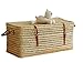 Caisses de rangement en osier, Coffre de rangement en palmier tressé, Malle osier 80 cm, Malle à jouet