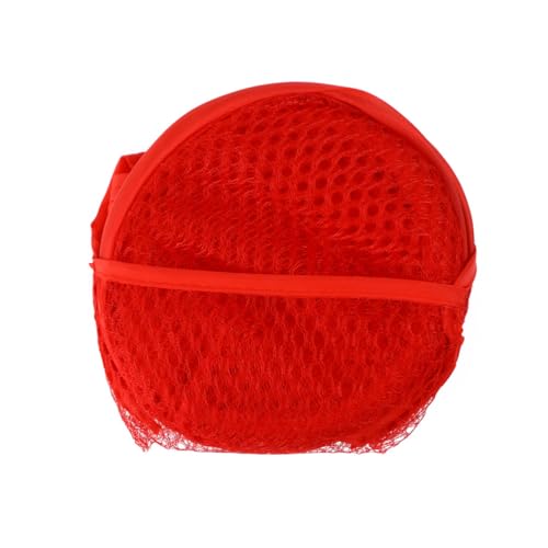 ASAKKURA Panier à Linge Sale Pliable en Nylon et Fil D'acier Rouge Ouverture Facile et Rangement Pratique Maison Bureau