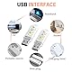 4 Stücke Mini LED USB Lampe mit Flexiblem Schwanenhals für Laptop und PC, USB Schwanenhals Lampe, Einstellbare Tastaturbeleuchtung, Abnehmbarer Lampenschirm, Silber (2 Weiß + 2 Warmgelb)