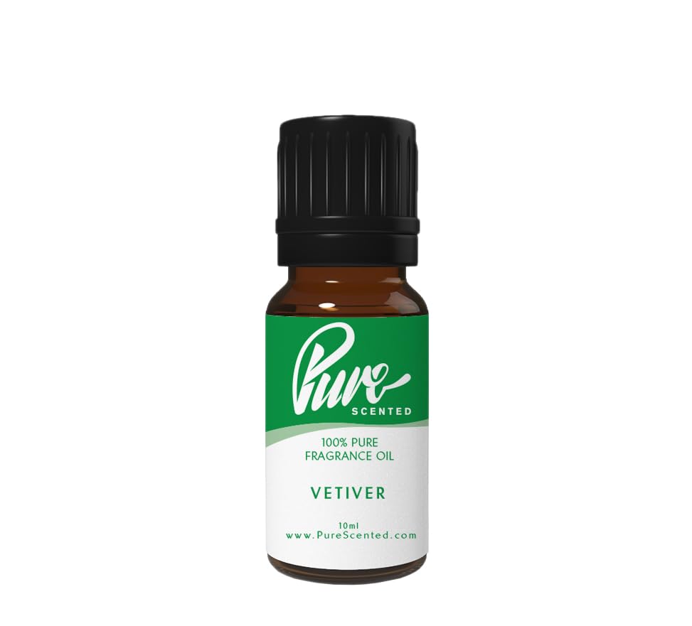 Pure Scented 10ml Fragrance Oils - 1 x 10ml Suitable for Candles, Soaps, Slime, Diffusers, Cosmetics, Wax Melts, Designer (1 x 10ml, Kreed Vetiver)