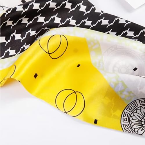 Women's Printed Silk Head Neck Scarf - Lightweight Satin Fashion Hair Scarf3