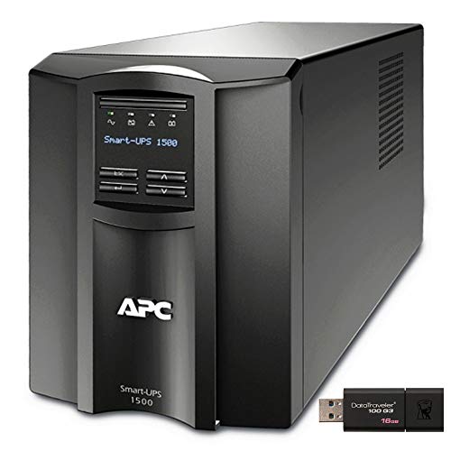 APC Smart-UPS SMT1500NC Tower UPS Bundle with Network Card, and 16GB DataTraveler USB Drive