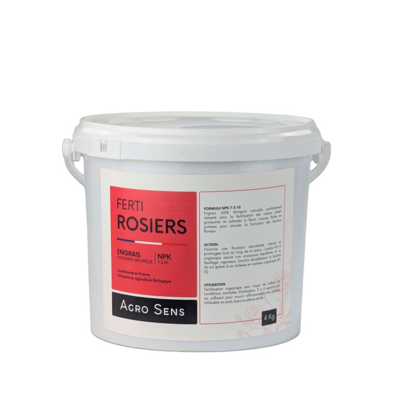 Engrais rosiers et arbustes à fleurs - Agro Sens - Seau 4 kg