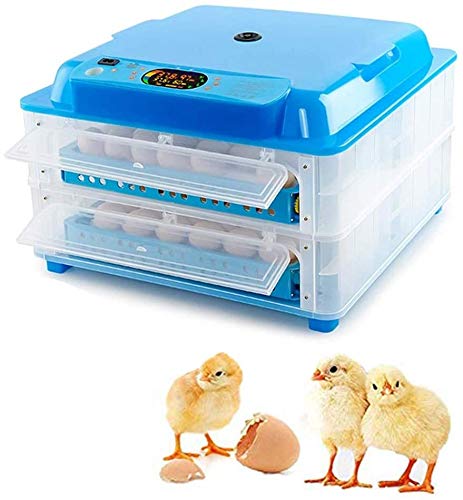 SYue Digital Fully Automatic Egg Incubator 128 Egg, Temperature Control Chicken Hatcher, Dual Power, For Goose Duck Chicken Poultry Hatcher