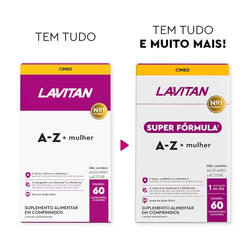 LAVITAN Super Fórmula Multivitamínico A-Z Mulher 60 comprimidos