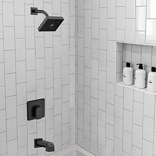 Kit garniture de douche Moen Posi-Temp en acier noir mat durable