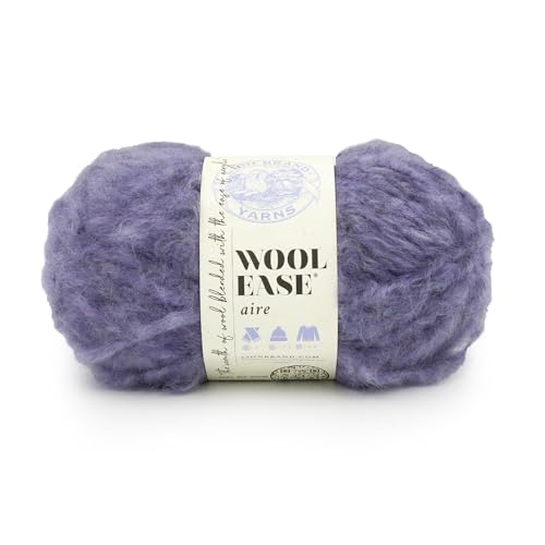 Image of Lion Brand Yarn, Wool-Ease Aire Crochet Yarn, Purple Haze, Purple, 1 Pack | Airy Super Bulky Acrylic Blend Knit & Crochet Fiber for Textured Sweaters, Warm Mittens, Chunky Blankets