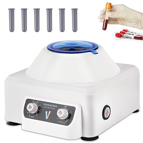 YUCHENGTECH Centrifuge Machine 6X10ml Benchtop Lab Centrifuges 4000RPM 1685xg Centrifugal Force with 0-60min Timer Centrifuge Machine for Lab School Science Plasma Research 220V