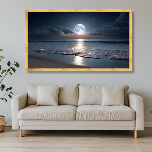 Impression sur toile paysage marin avec cadre interieur