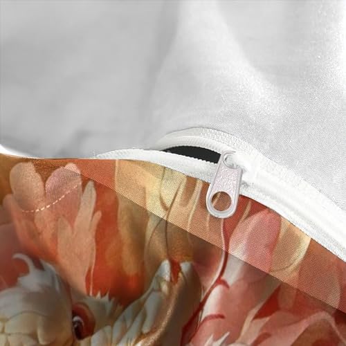 Linge de lit dragon 3D King size avec fermeture éclair cachée - 8