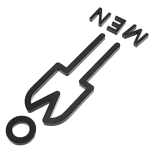 OFFSCH Restroom Decor Accessory: Acrylic Washroom Sign Plate Easy-to-install Toilet Sign