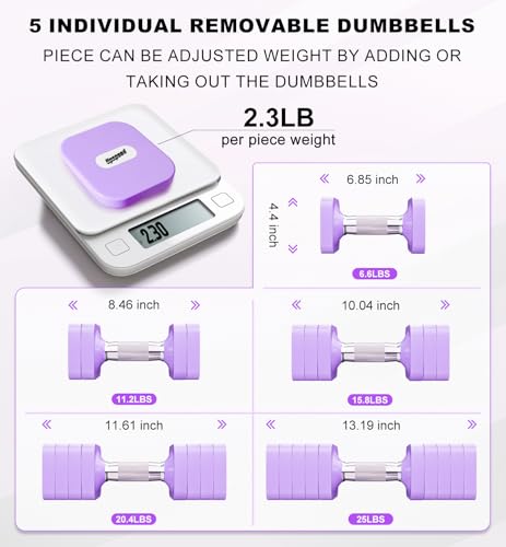 Image of 15LB 20LB 30LB 40LB 50LB Adjustable Dumbbell Set Free Weights Dumbbells Set for Women Men Hand Weights Sets Adjust Dumbbell Weight Sets for Home Gym Exercise Workout Strength Training Equipments