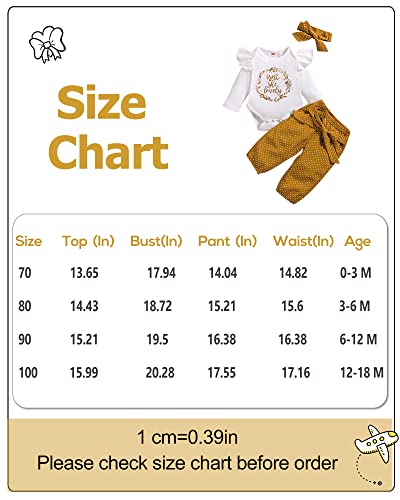 Image of Newborn Baby Girl Clothes Toddler Girl Outfits Ruffle Long Sleeve Tops Pants with Hats and Headband Fall Summer Clothes Sets
