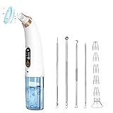 Gobesty Mitesserentferner Porenreiniger, 3 Saugmodi Vakuumsauger Mitesser Entferner, Porensauger Pickelentferner Blackhead Remover Vakuum Mitesser Sauger USB Aufladung, mit 6 Austauschbare Saugköpfe
