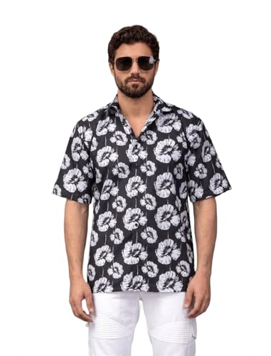 Image of BROWN CULTURE Men's Floral Relaxed Fit Shirt (BCPS DP L
