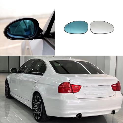Verre de rétroviseur gauche bleu pour BMW Série 3 E90 E91 E92 E93 et Série 1 E82 E88 - 2