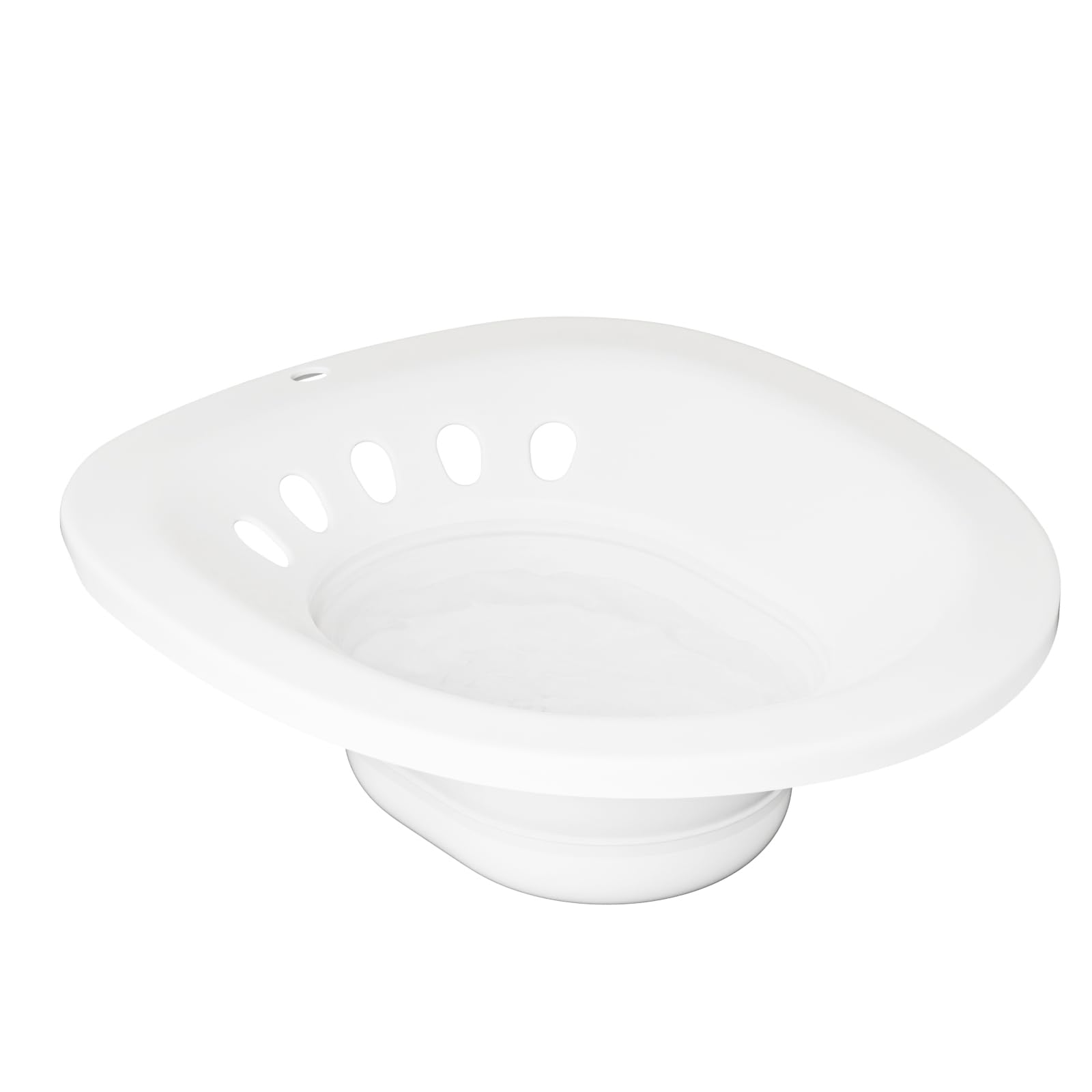 Sitz Bath for Toilet Seat Hemorrhoids and Postpartum Care,Yoni Steam Seat, Collapsible Sits Bath Kit for Women,Easy to Store,Wide Seat,Deeper Bowl (White)