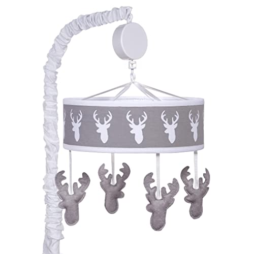 Image of Trend Lab Stag Head Baby Crib Mobile with Music, Crib Mobile Arm Fits Standard Crib Rails