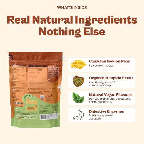 Image of Origin Nutrition 100% Natural Plant Based Protein Powder, 810 gm, Ranked Best Vegan Protein, European Pea Protein Isolate & Pumpkin Seed, Filter Coffee Flavour with 25g Protein Per Serve