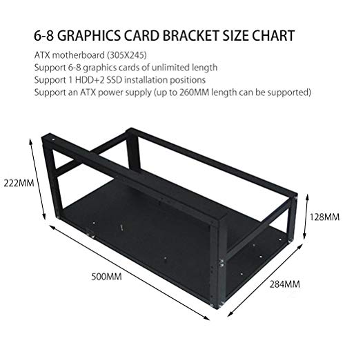SECC Mining Frame Case para CPU con soporte seguro y 4 ventiladores miniatura 4