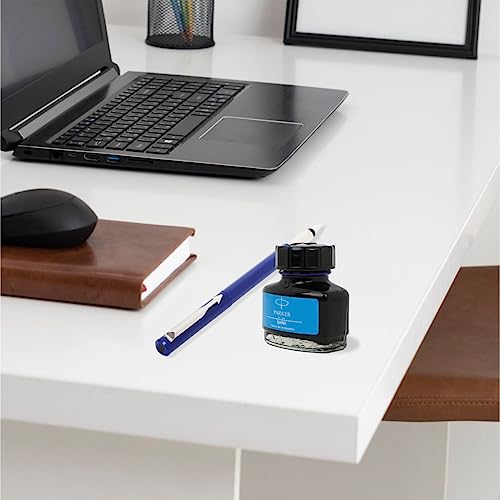 Parker Quink Bottle|Ink - Blue | 30 ML | Quick - Drying Ink | No - Smear Writing (Image - 5)