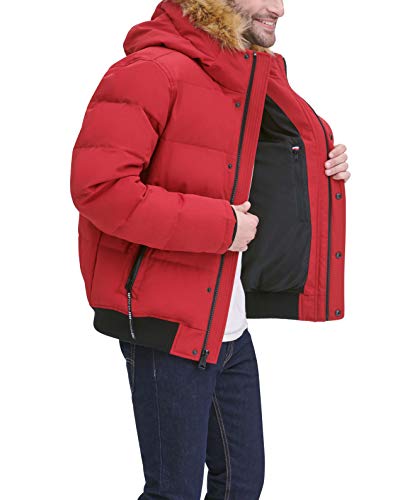 Image of Tommy Hilfiger Men's Arctic Cloth Quilted Snorkel Bomber Jacket (Standard and Big & Tall)