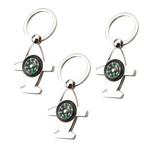 Levemolo set de 3 brújulas colgantes para llavero portátil miniatura 1