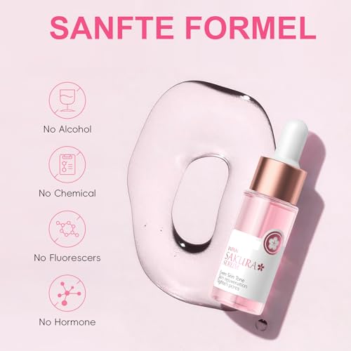 Hautpflege Set für Teenager-Mädchen, Japan Sakura Skincare Set, Anti-aging Gesichtspflege Set, Tägliche Schönheitspflege mit Cleanser, Toner, Serum, Creme, Augenmaske, Gesichtsmaske, Lippenmaske – Bild 6