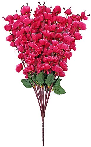 Image of Coolkart Artificial Orchid Flower Bunches, Pink | 60 cm Tall, 7 Heads, Home Decor, Decorative