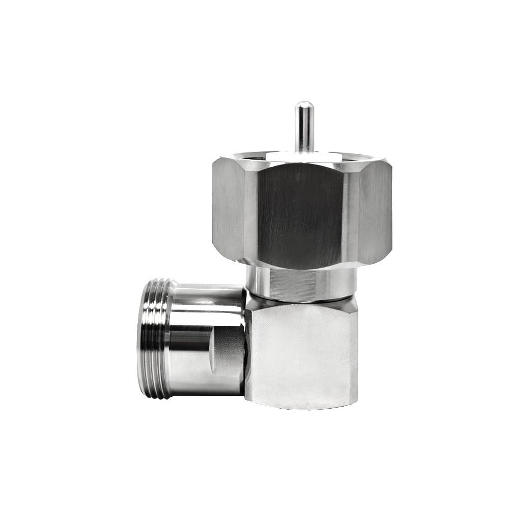 1 szt. Wysokiego napięcia LC męski na 7/16 Din żeński adapter złącza koncentrycznego kątowego - 50 omów, DC-6 GHz, niska strata wtrąceniowa