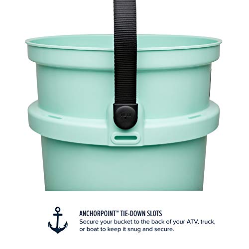 Yeti Loadout 5-Gallon Bucket, Impact Resistant Fishing/Utility Bucket, Seafoam #TOP3